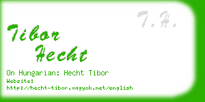tibor hecht business card